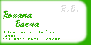 roxana barna business card